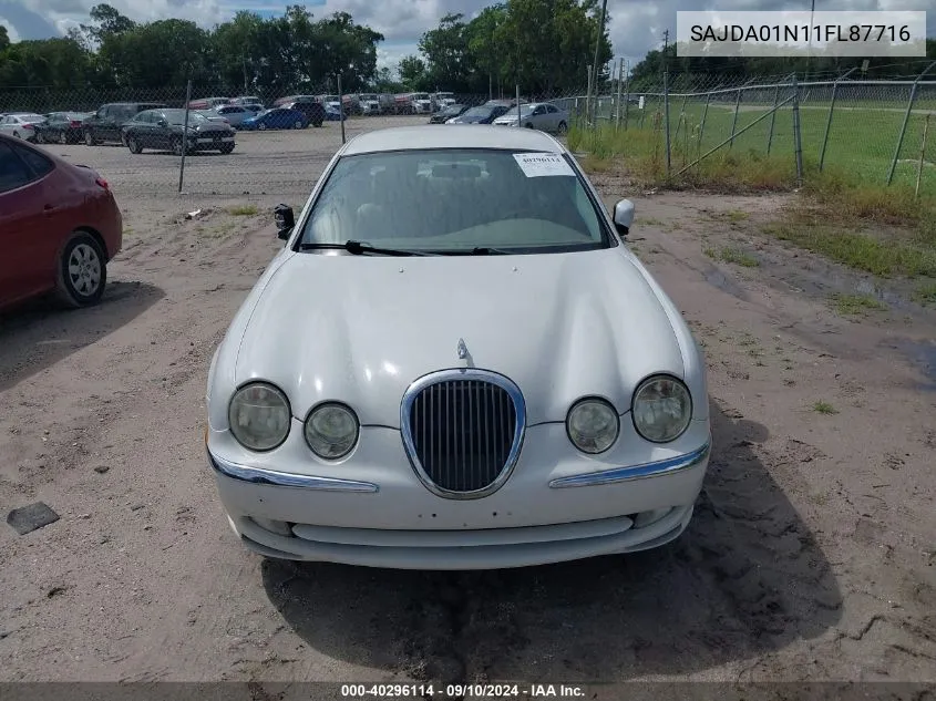 2001 Jaguar S-Type VIN: SAJDA01N11FL87716 Lot: 40296114