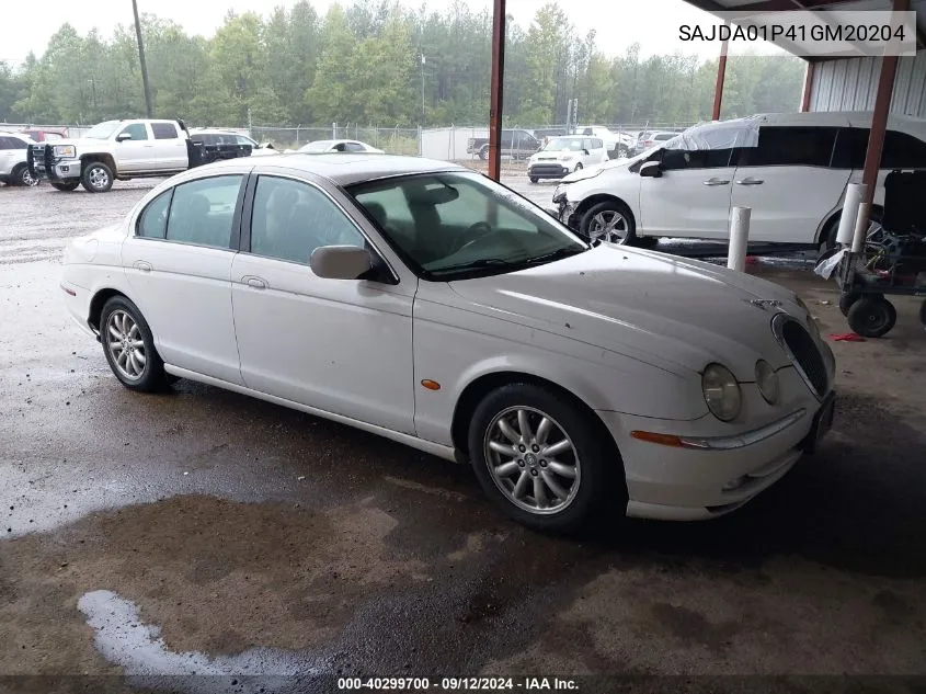 2001 Jaguar S-Type VIN: SAJDA01P41GM20204 Lot: 40299700