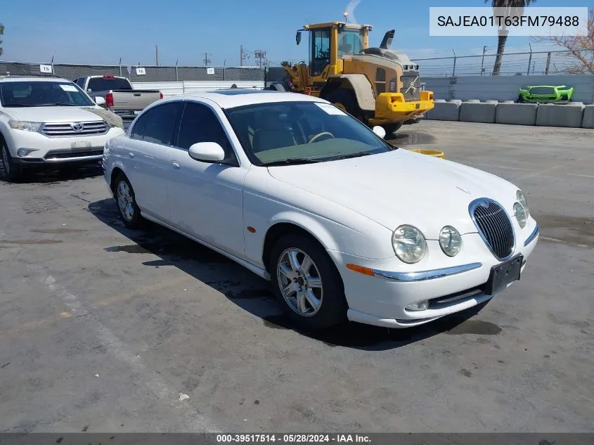 2003 Jaguar S-Type 3.0L V6 VIN: SAJEA01T63FM79488 Lot: 39517514