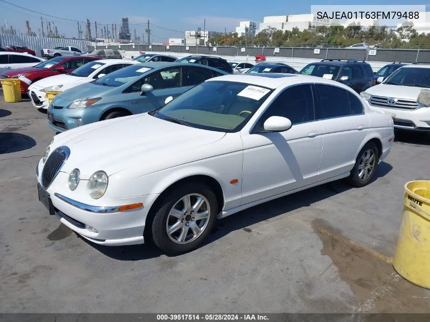 2003 Jaguar S-Type 3.0L V6 VIN: SAJEA01T63FM79488 Lot: 39517514