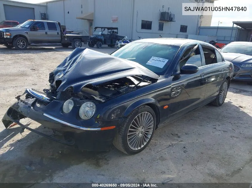 SAJWA01U05HN47840 2005 Jaguar S-Type 4.2L V8