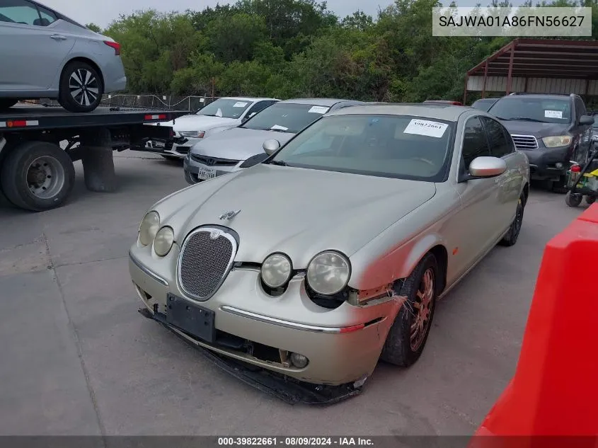 2006 Jaguar S-Type 3.0L V6 VIN: SAJWA01A86FN56627 Lot: 39822661