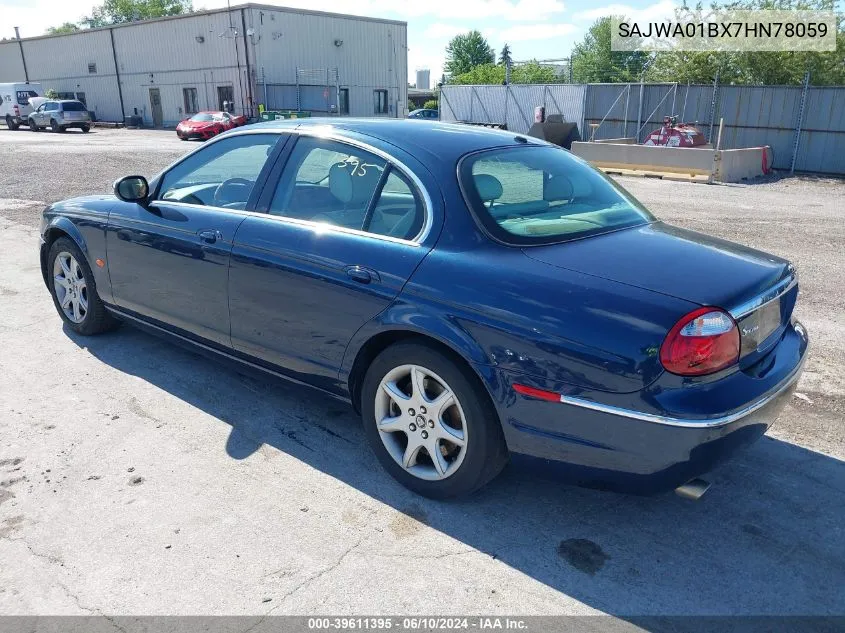 2007 Jaguar S-Type 4.2 V8 VIN: SAJWA01BX7HN78059 Lot: 39611395