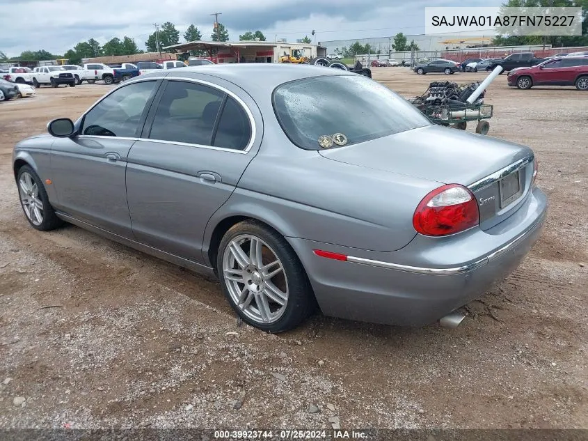 SAJWA01A87FN75227 2007 Jaguar S-Type 3.0 V6