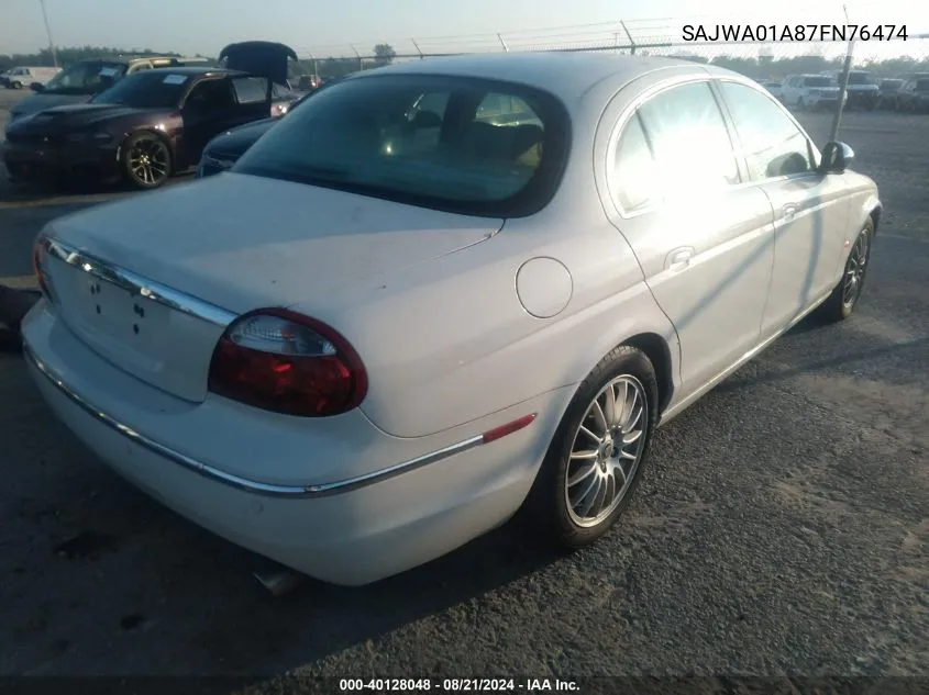 SAJWA01A87FN76474 2007 Jaguar S-Type