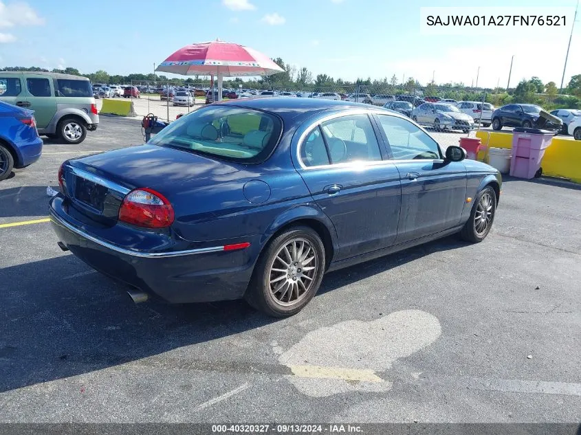 SAJWA01A27FN76521 2007 Jaguar S-Type