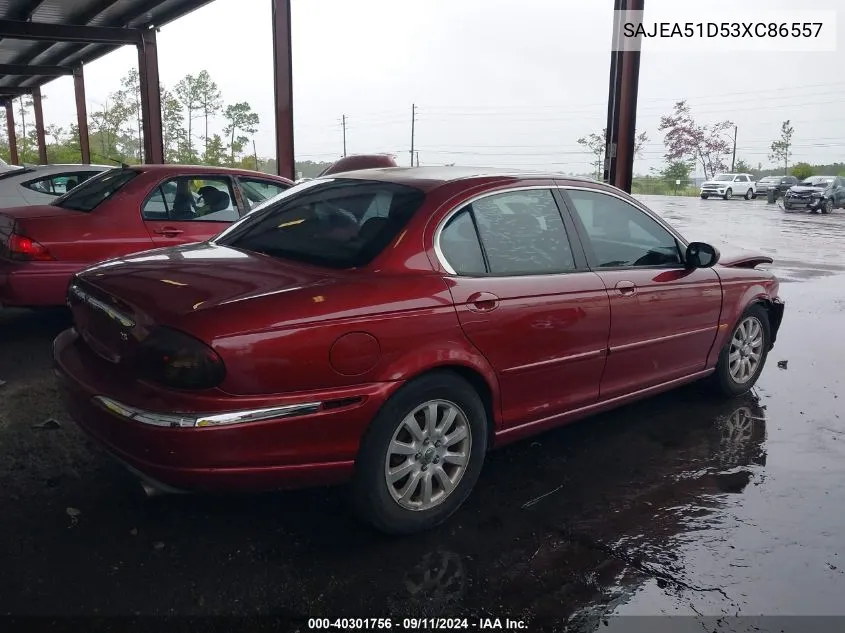 2003 Jaguar X-Type 2.5 VIN: SAJEA51D53XC86557 Lot: 40301756