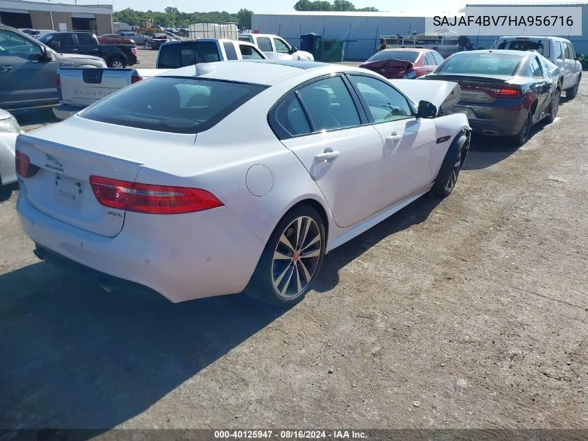 SAJAF4BV7HA956716 2017 Jaguar Xe 35T R-Sport