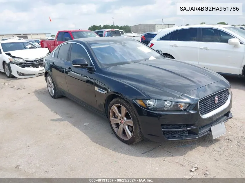 SAJAR4BG2HA951786 2017 Jaguar Xe 25T