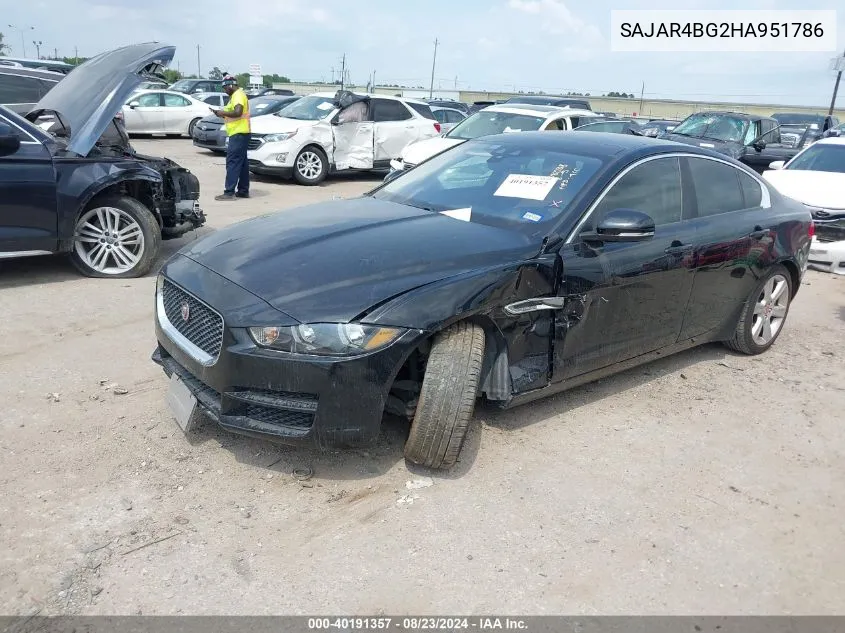 SAJAR4BG2HA951786 2017 Jaguar Xe 25T