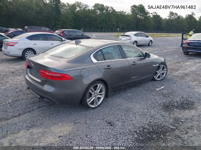 2017 Jaguar Xe Prestige VIN: SAJAE4BV7HA961482 Lot: 40258229