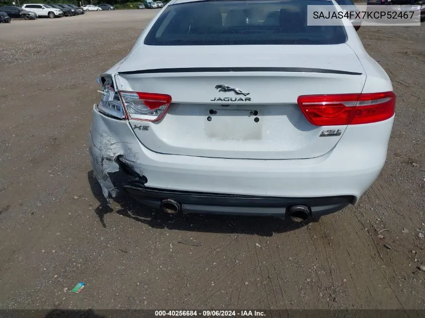 2019 Jaguar Xe 25T VIN: SAJAS4FX7KCP52467 Lot: 40256684