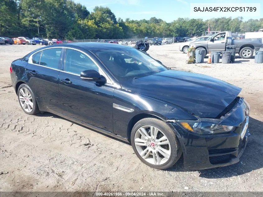 2019 Jaguar Xe 25T VIN: SAJAS4FX2KCP51789 Lot: 40261956