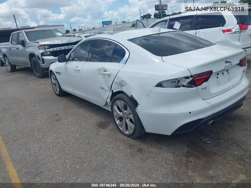 2020 Jaguar Xe S Awd Automatic VIN: SAJAJ4FX8LCP63918 Lot: 39746345