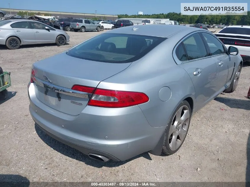 2009 Jaguar Xf Supercharged VIN: SAJWA07C491R35554 Lot: 40303487