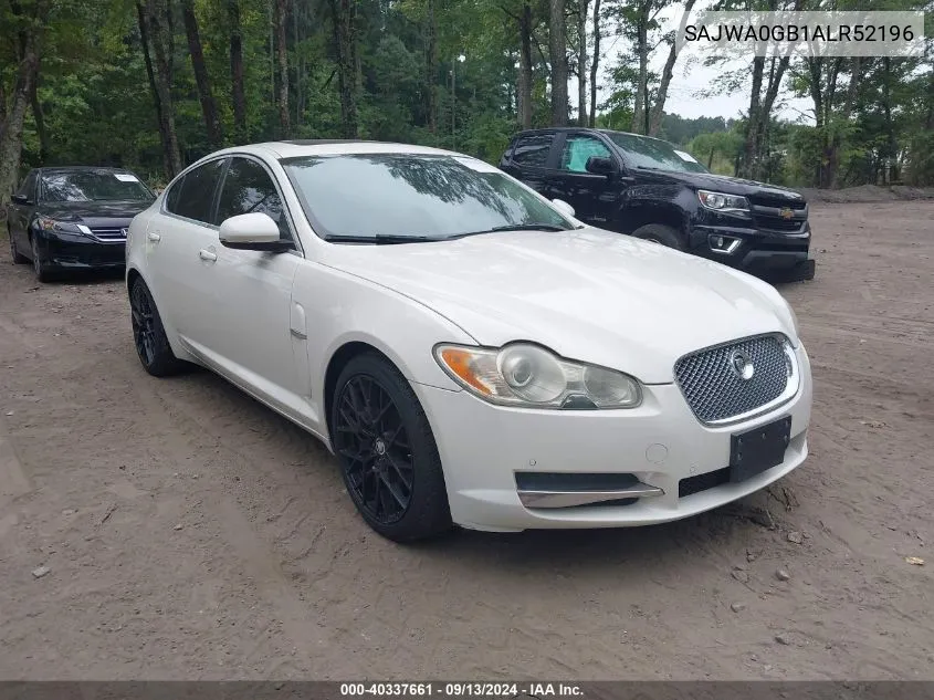 SAJWA0GB1ALR52196 2010 Jaguar Xf Premium