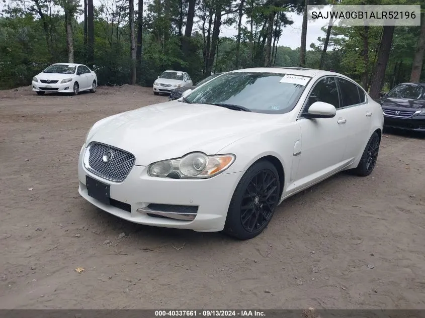 SAJWA0GB1ALR52196 2010 Jaguar Xf Premium