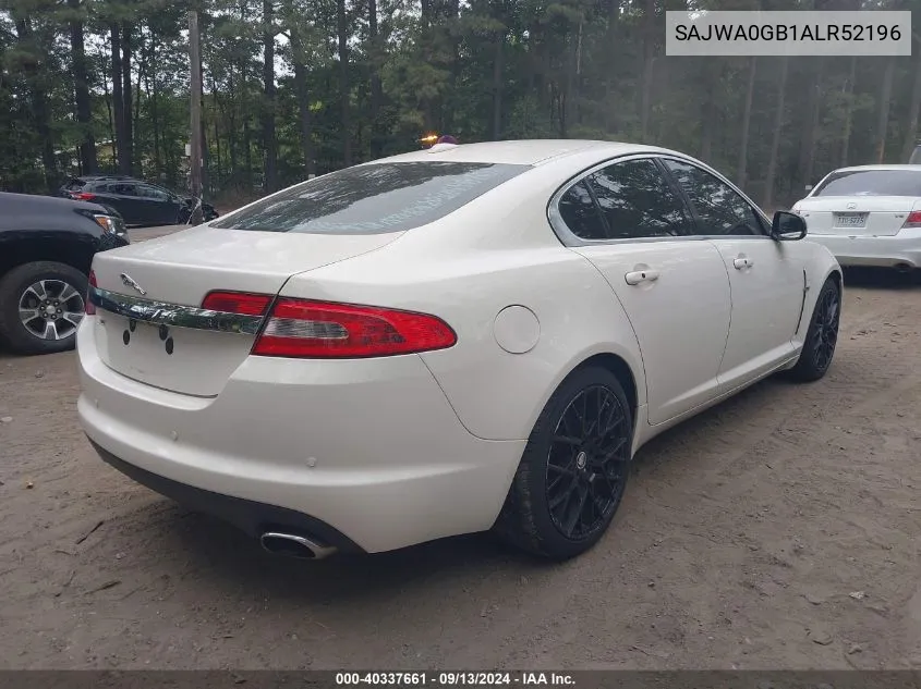 SAJWA0GB1ALR52196 2010 Jaguar Xf Premium