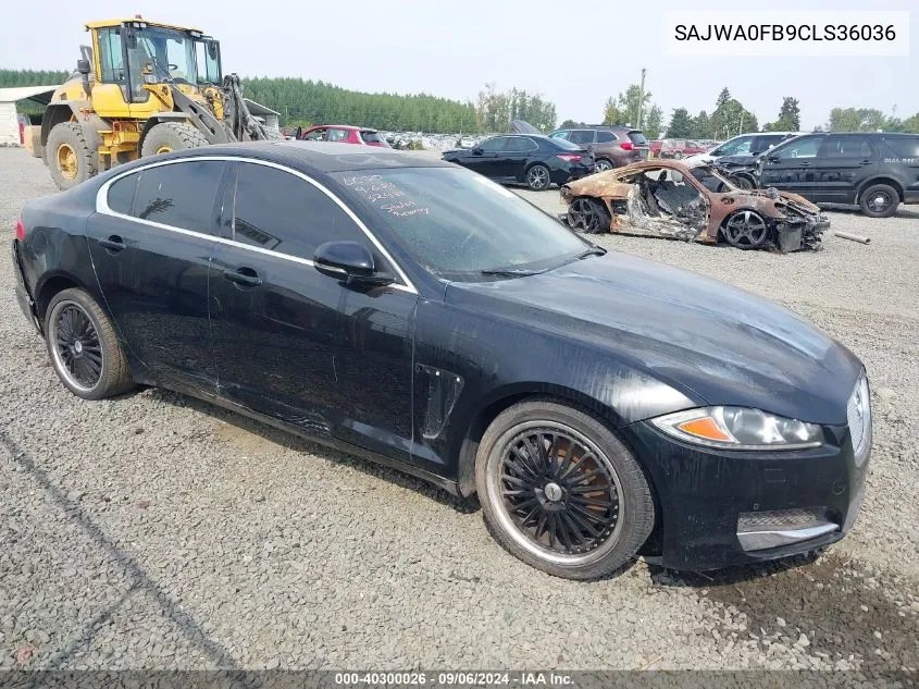 2012 Jaguar Xf VIN: SAJWA0FB9CLS36036 Lot: 40300026