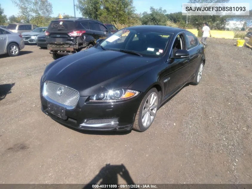 SAJWJ0EF3D8S81093 2013 Jaguar Xf V6 Sc