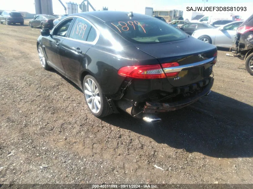 SAJWJ0EF3D8S81093 2013 Jaguar Xf V6 Sc