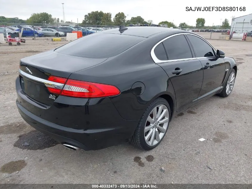 2013 Jaguar Xf VIN: SAJWJ0EF3D8S80168 Lot: 40332473