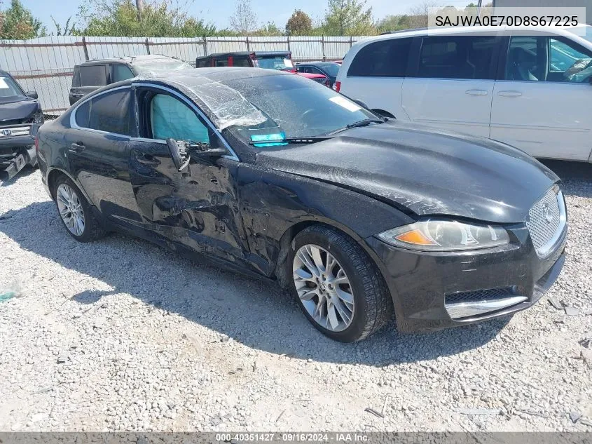 2013 Jaguar Xf VIN: SAJWA0E70D8S67225 Lot: 40351427