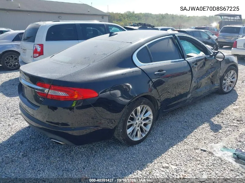 2013 Jaguar Xf VIN: SAJWA0E70D8S67225 Lot: 40351427