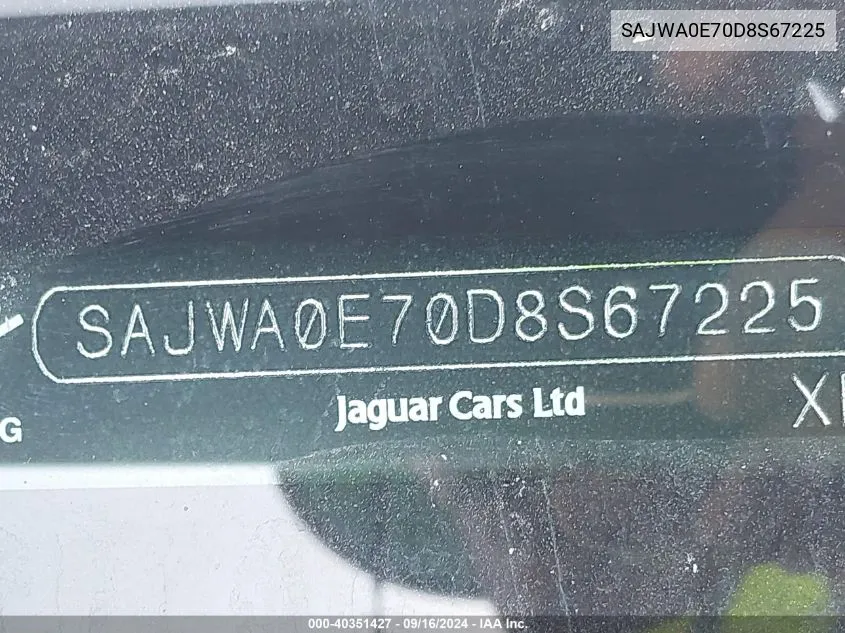 SAJWA0E70D8S67225 2013 Jaguar Xf