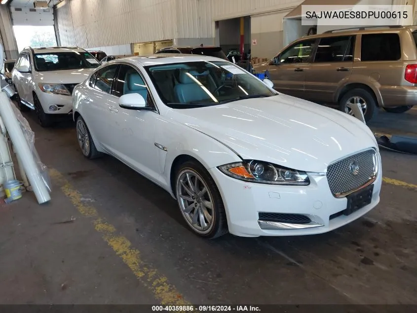 2013 Jaguar Xf I4 T VIN: SAJWA0ES8DPU00615 Lot: 40359886