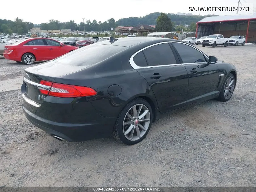 2015 Jaguar Xf 3.0 Sport Awd VIN: SAJWJ0FF9F8U64743 Lot: 40294235