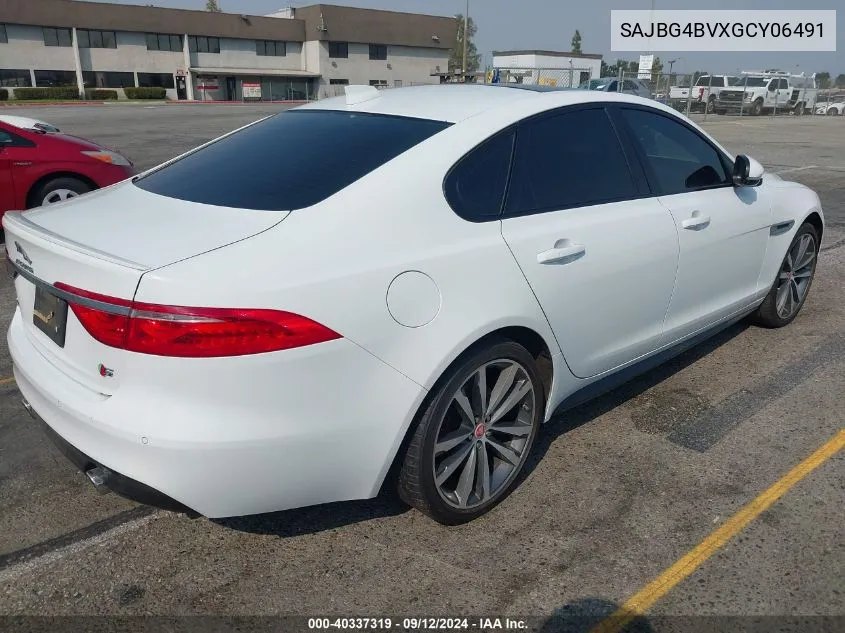 SAJBG4BVXGCY06491 2016 Jaguar Xf S