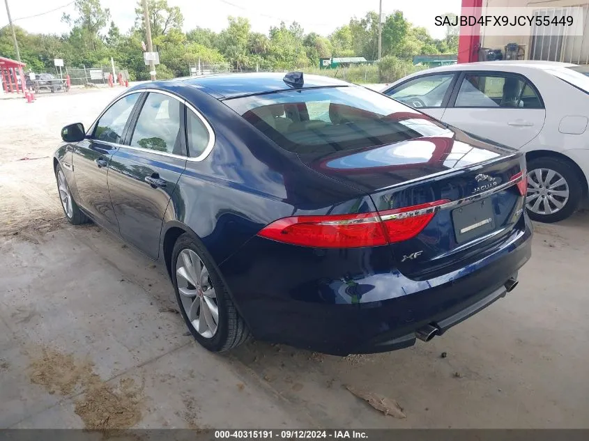 2018 Jaguar Xf 25T Premium VIN: SAJBD4FX9JCY55449 Lot: 40315191