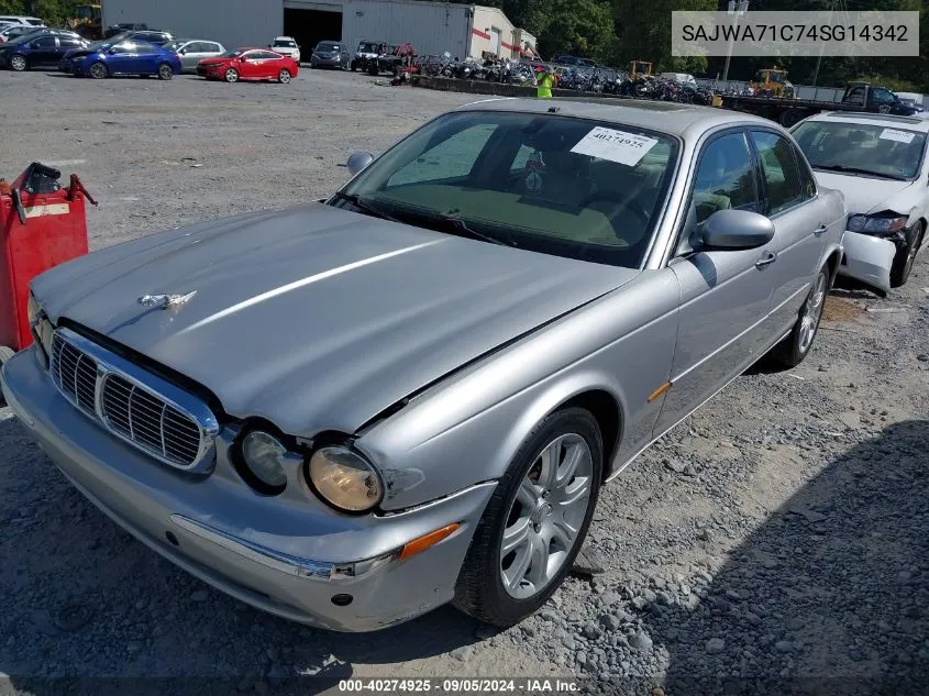 2004 Jaguar Xj8 VIN: SAJWA71C74SG14342 Lot: 40274925