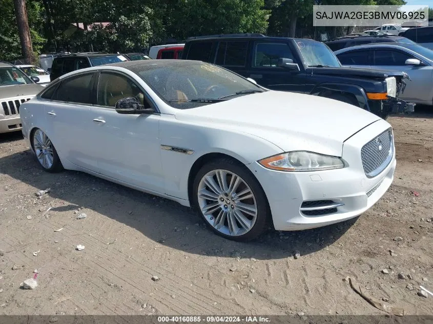 2011 Jaguar Xj Xjl Supercharged VIN: SAJWA2GE3BMV06925 Lot: 40160885