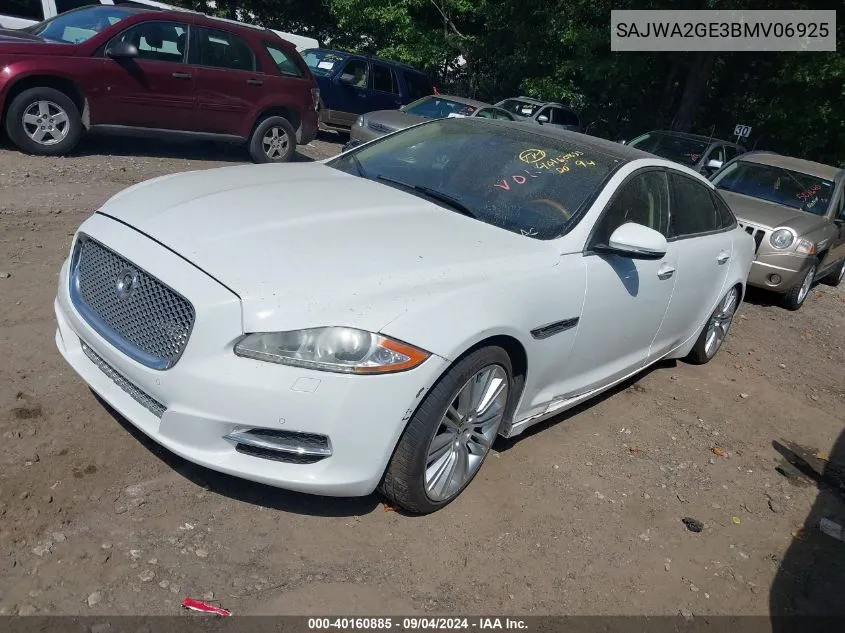 SAJWA2GE3BMV06925 2011 Jaguar Xj Xjl Supercharged