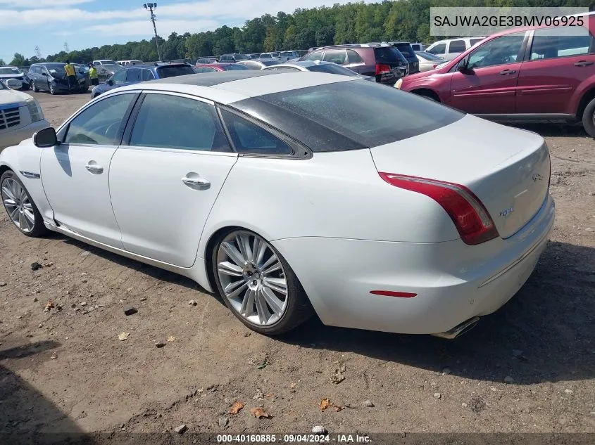 SAJWA2GE3BMV06925 2011 Jaguar Xj Xjl Supercharged