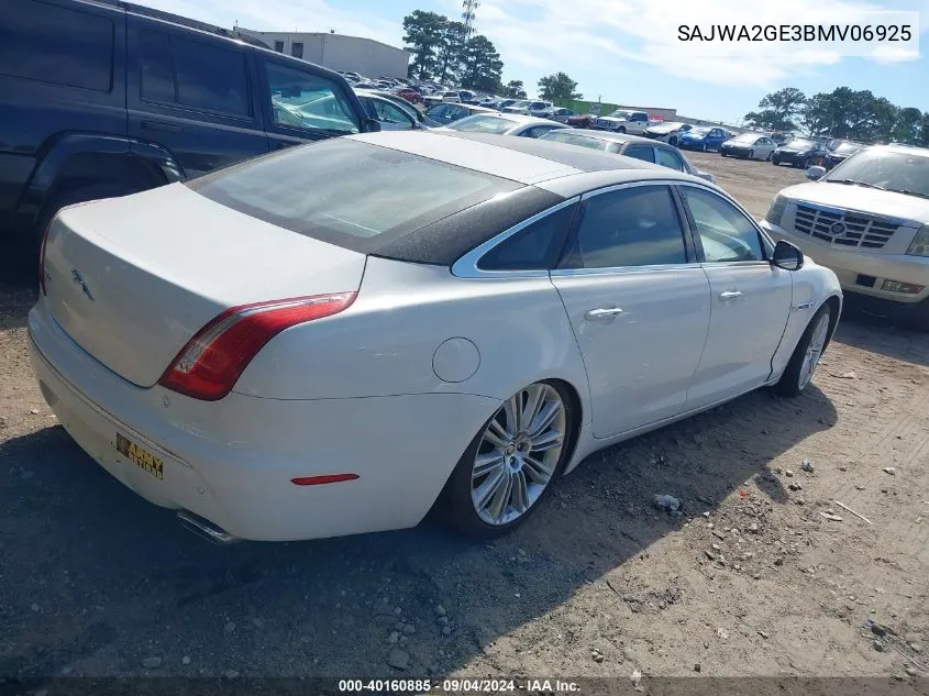 SAJWA2GE3BMV06925 2011 Jaguar Xj Xjl Supercharged