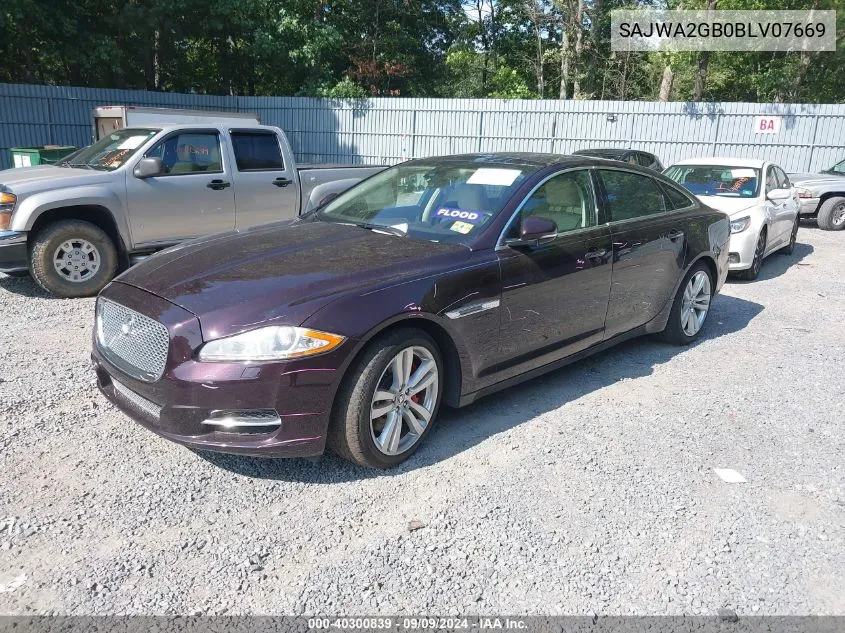 SAJWA2GB0BLV07669 2011 Jaguar Xj Xjl