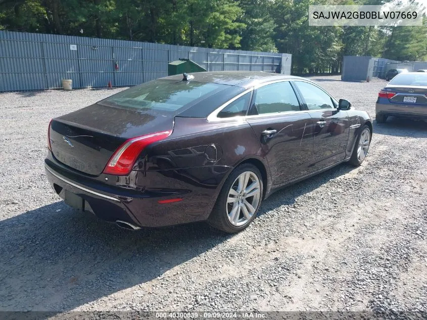 SAJWA2GB0BLV07669 2011 Jaguar Xj Xjl