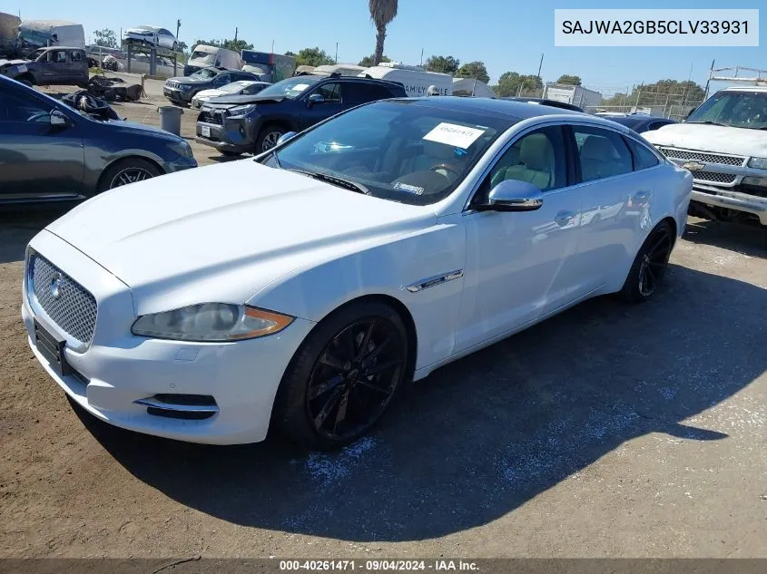 SAJWA2GB5CLV33931 2012 Jaguar Xj Xjl Portfolio