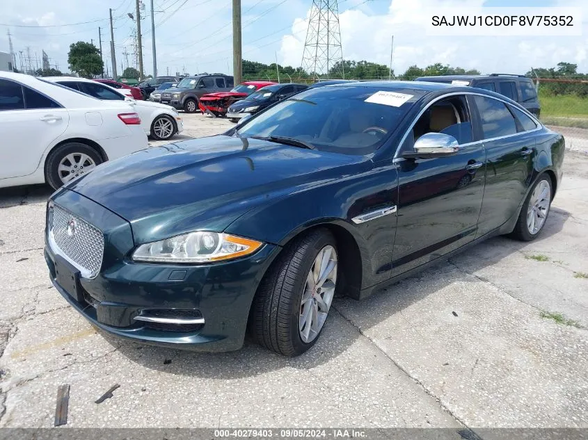 2015 Jaguar Xj VIN: SAJWJ1CD0F8V75352 Lot: 40279403