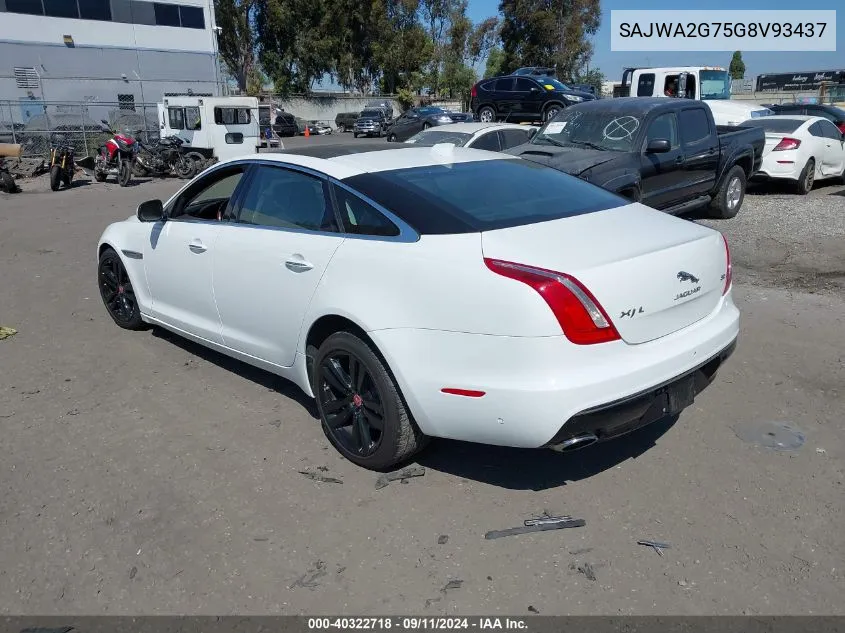 2016 Jaguar Xj Xjl Portfolio VIN: SAJWA2G75G8V93437 Lot: 40322718