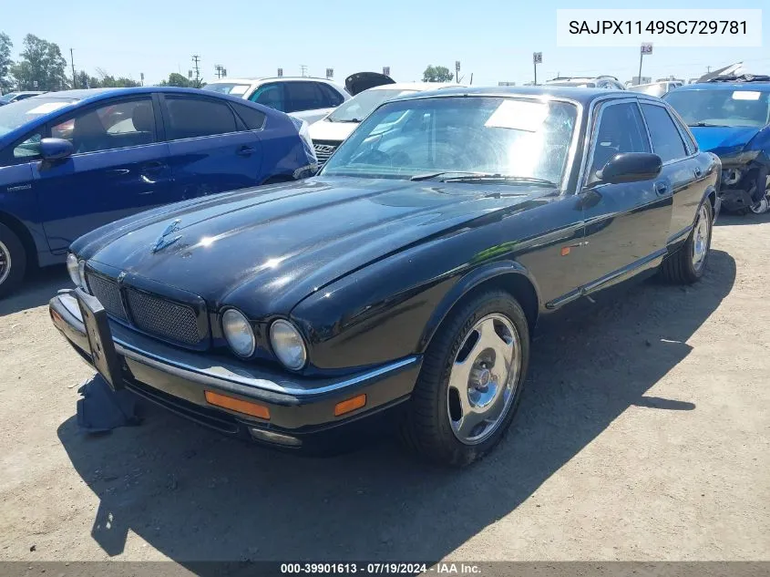 1995 Jaguar Xjr VIN: SAJPX1149SC729781 Lot: 39901613