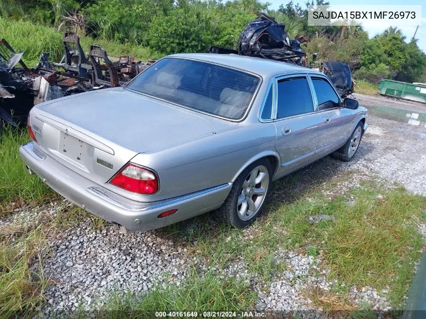 2001 Jaguar Xjr VIN: SAJDA15BX1MF26973 Lot: 40161649