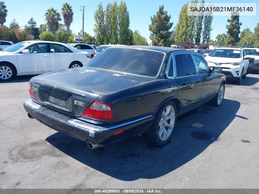 2001 Jaguar Xjr VIN: SAJDA15B21MF36140 Lot: 40299591