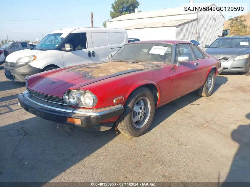 1986 Jaguar Xjs VIN: SAJNV5849GC129599 Lot: 40325953