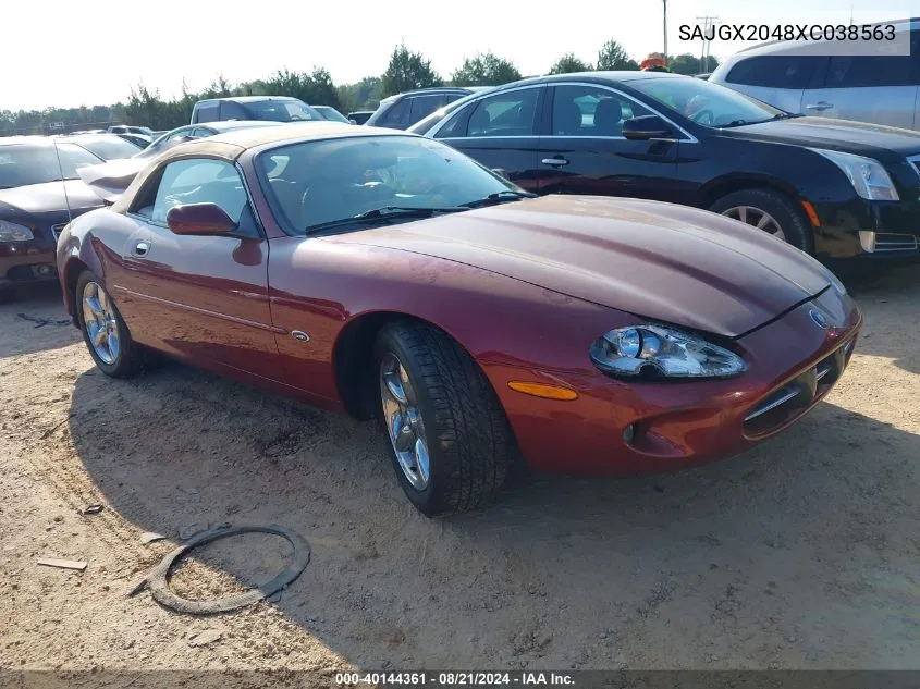 1999 Jaguar Xk8 VIN: SAJGX2048XC038563 Lot: 40144361