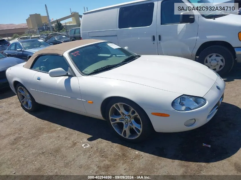 2003 Jaguar Xk8 VIN: SAJDA42C932A34710 Lot: 40294698