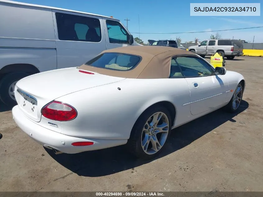 2003 Jaguar Xk8 VIN: SAJDA42C932A34710 Lot: 40294698